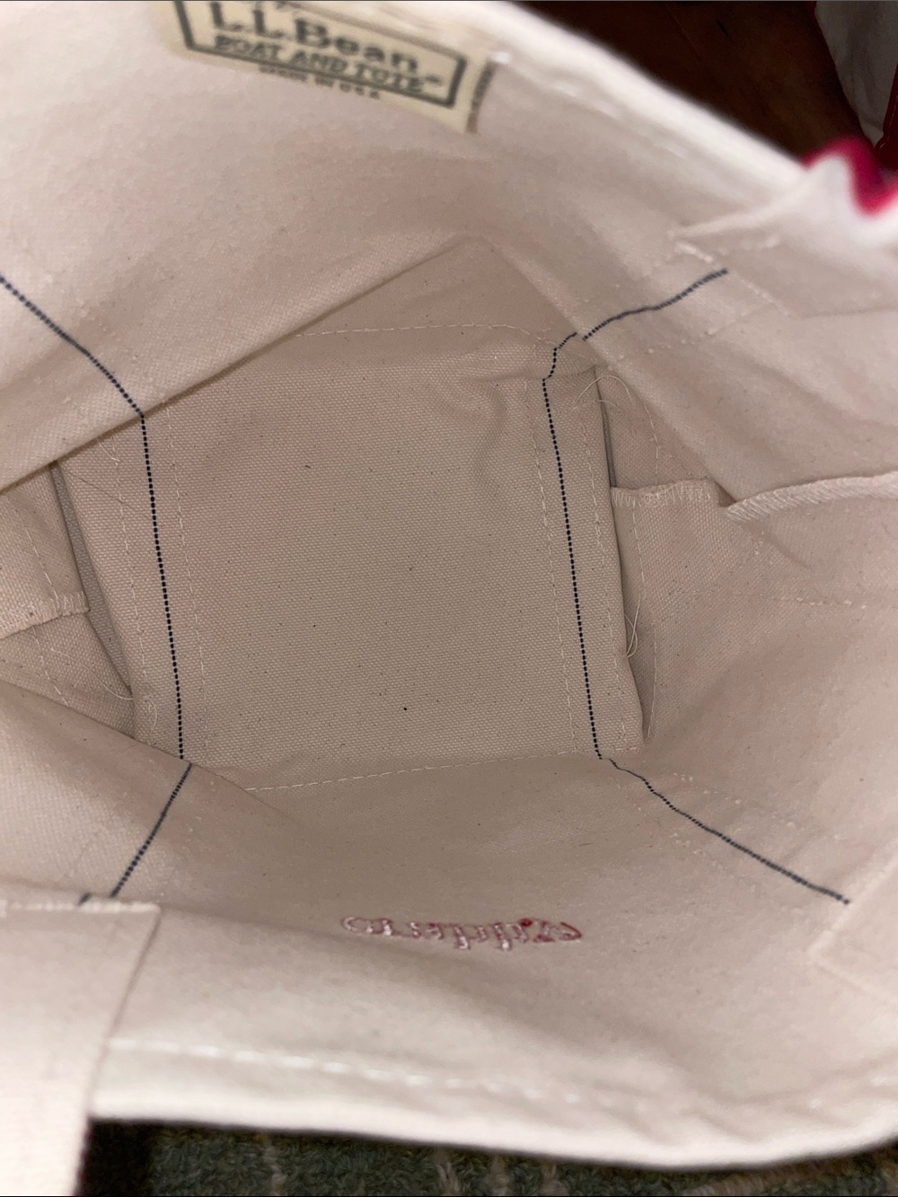 LLBean red small tote - Picture 3 of 3
